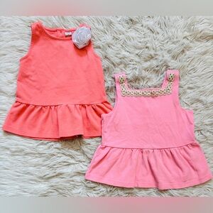 Janie and Jack Coral and Pink Tank Tops